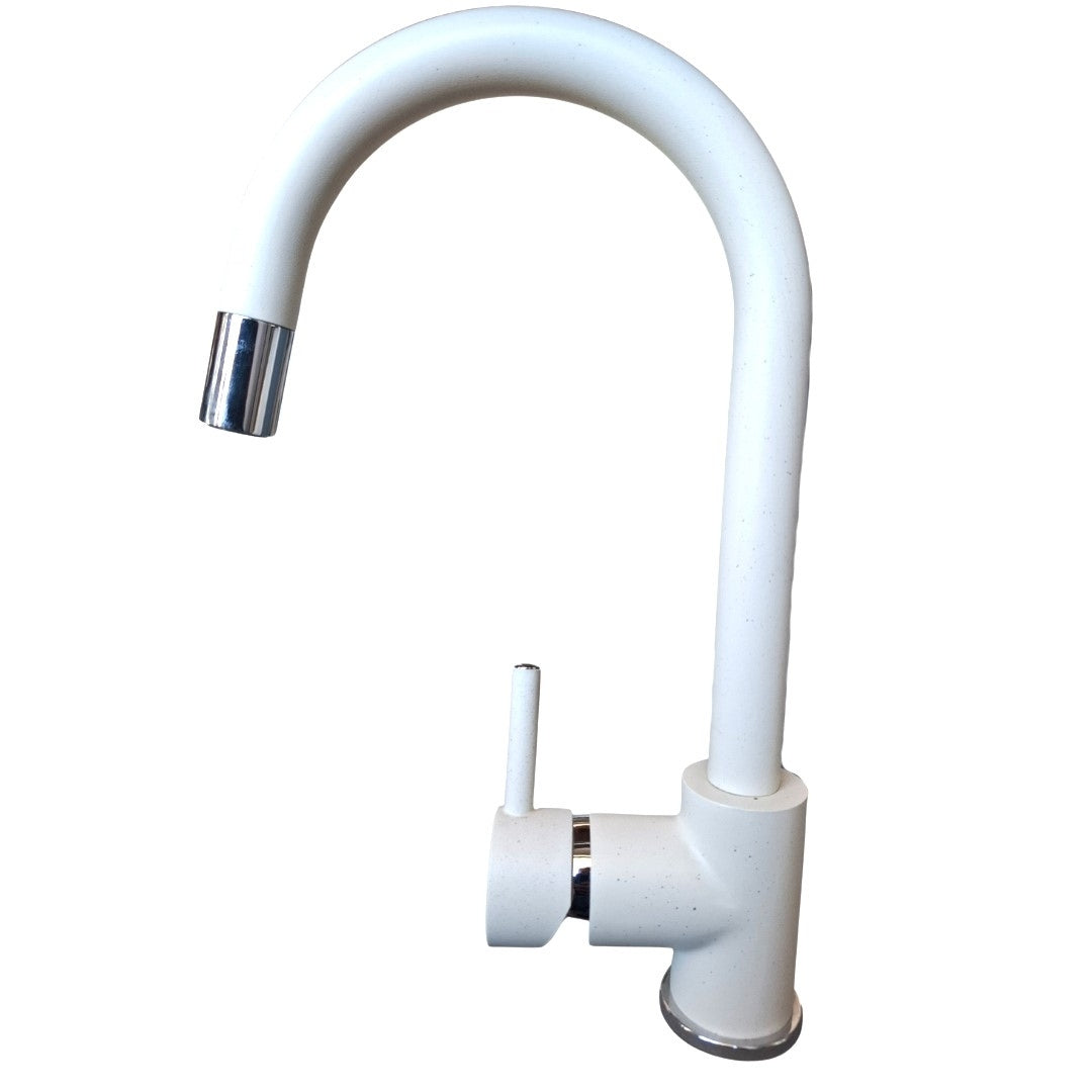 PAINI MILME 781J591ABSPA Rubinetto Miscelatore Lavello Cucina Canna Alta Estraibile Bianco