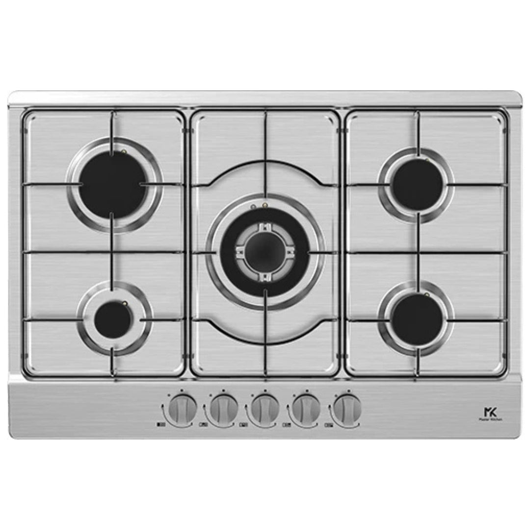 MASTER KITCHEN MKHG75EXS Piano Cottura 5 Fuochi Tripla Corona Inox cm. 75 x 50