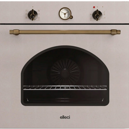 ELLECI COUNTRY FGCO60151NS Forno da Incasso Elettrico Multifunzione Ventilato con Grill Avena Classe A cm. 60 x 60