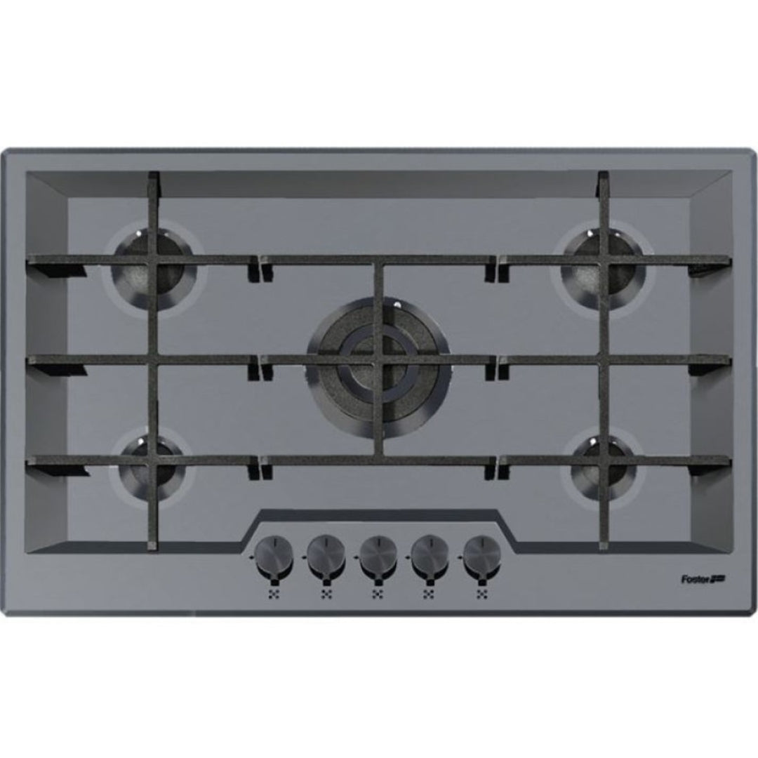 Foster KE 7601632 Piano Cottura 5 Fuochi Gas Inox Pvd Gun Metal cm. 80x51