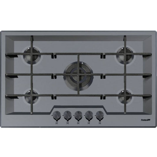 Foster KE 7601632 Piano Cottura 5 Fuochi Gas Inox Pvd Gun Metal cm. 80x51