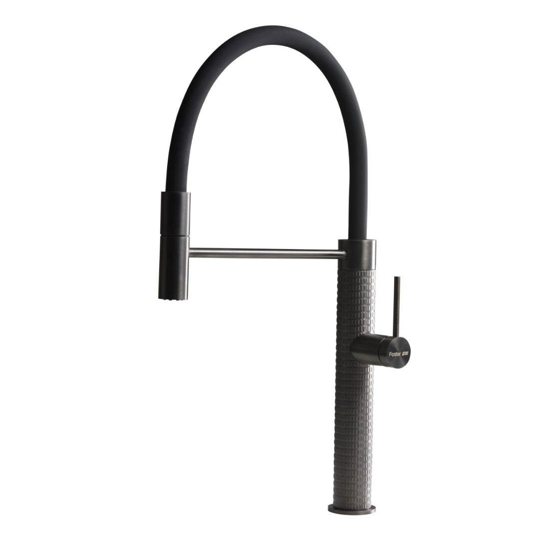 FOSTER SKIN GUN METAL 8424856 Miscelatore Cucina Monocomando Doccetta Estraibile e Canna Girevole