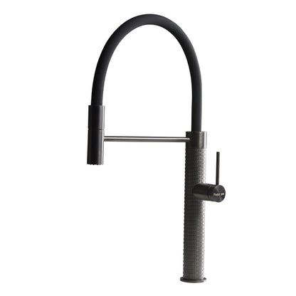 FOSTER SKIN GUN METAL 8424856 Miscelatore Cucina Monocomando Doccetta Estraibile e Canna Girevole