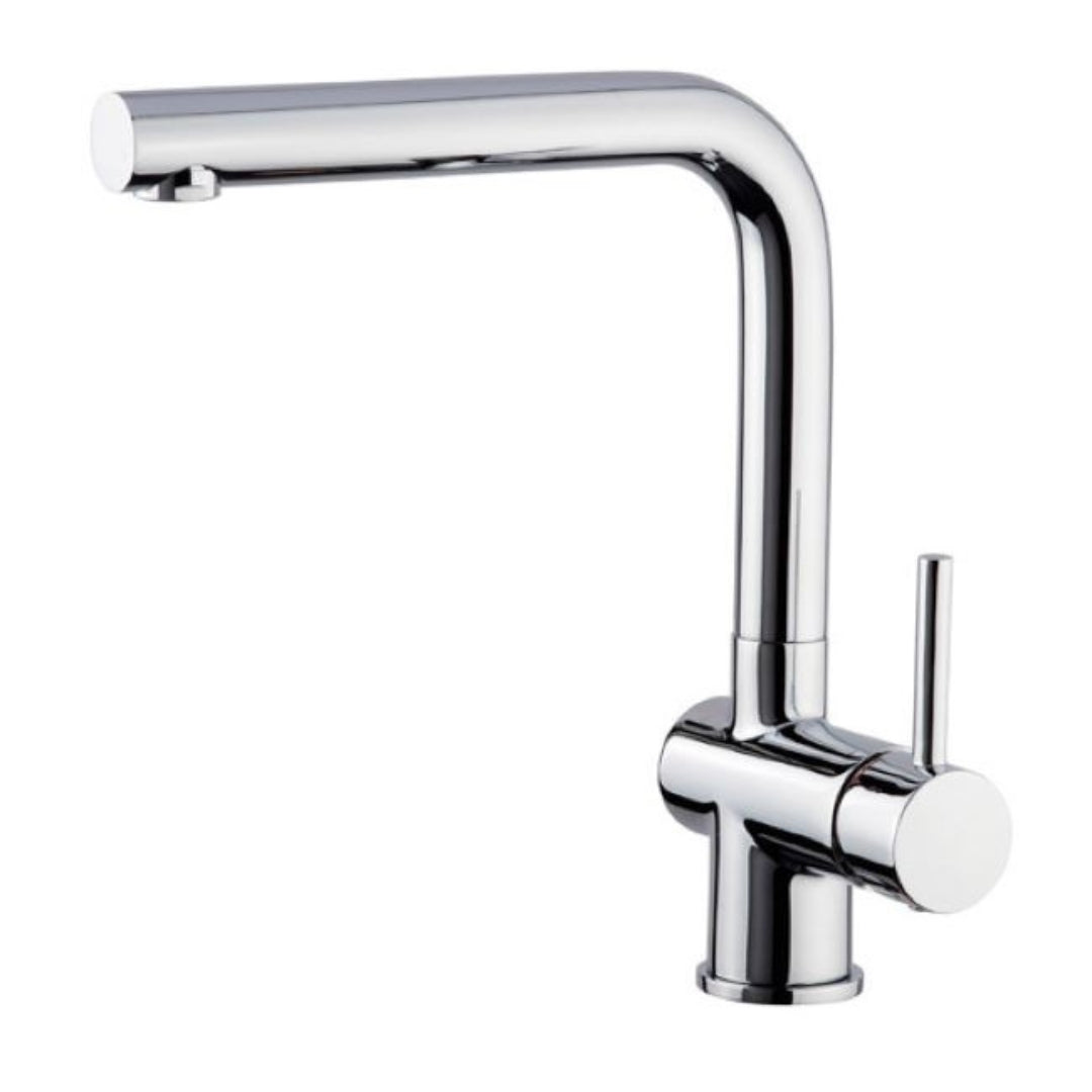 FOSTER ALFA 8422000 Rubinetto Miscelatore Cromo Canna Girevole Inox Spazzolato