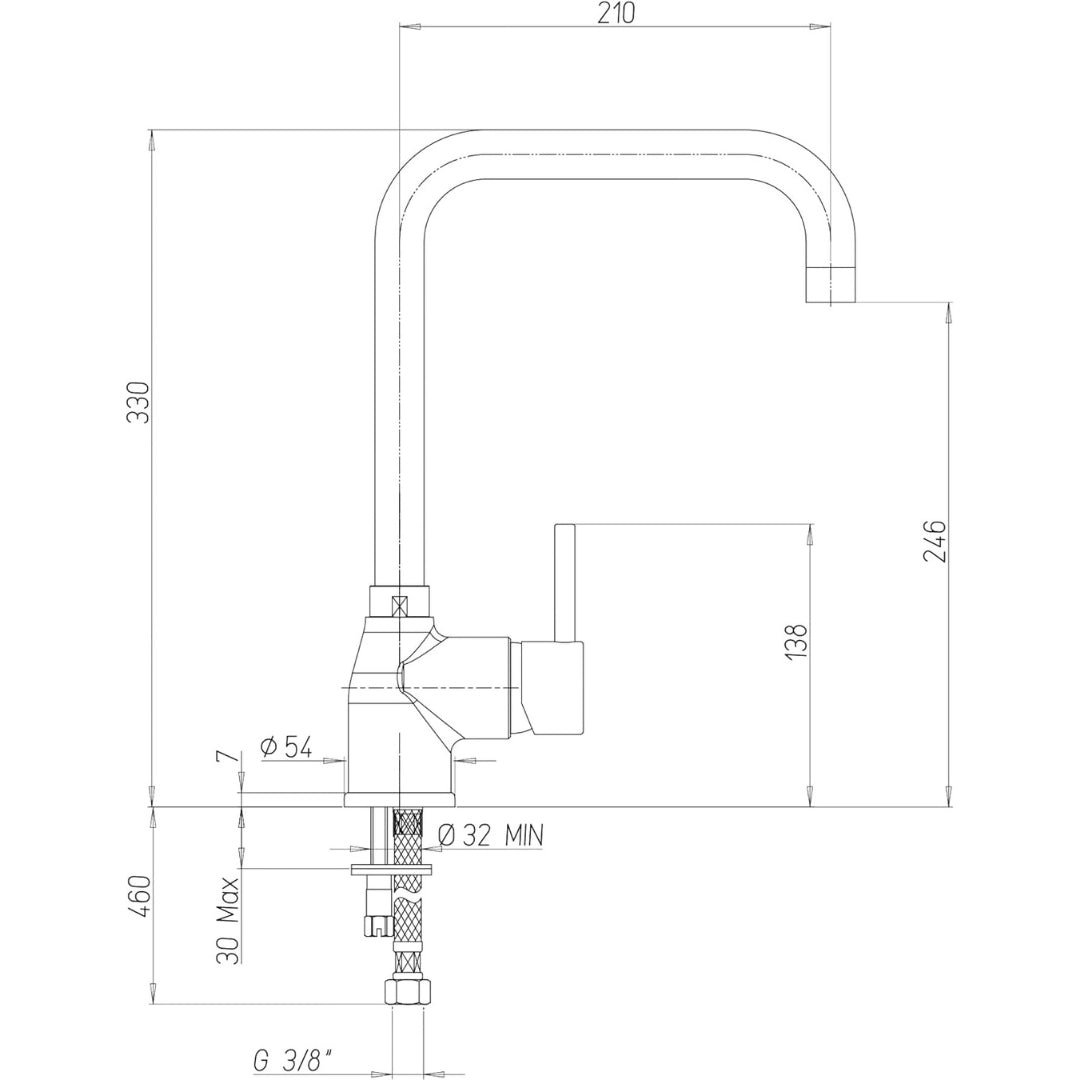 PAINI DELO 781Q572DB90PA Rubinetto Miscelatore Cucina Girevole Canna Alta Titanium