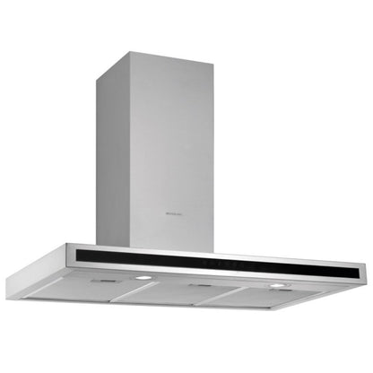 SILVERLINE 3173.9.733.03 Cappa a Parete Inox e Vetro 3 Velocità Classe A cm. 90 x 50