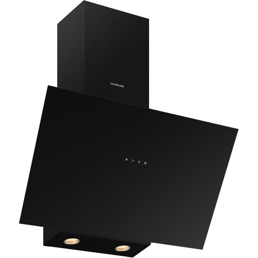 SILVERLINE ECO 3481.6.733.01 Cappa Parete Nero 3 Velocità Luci LED cm. 60 x 34 x 45