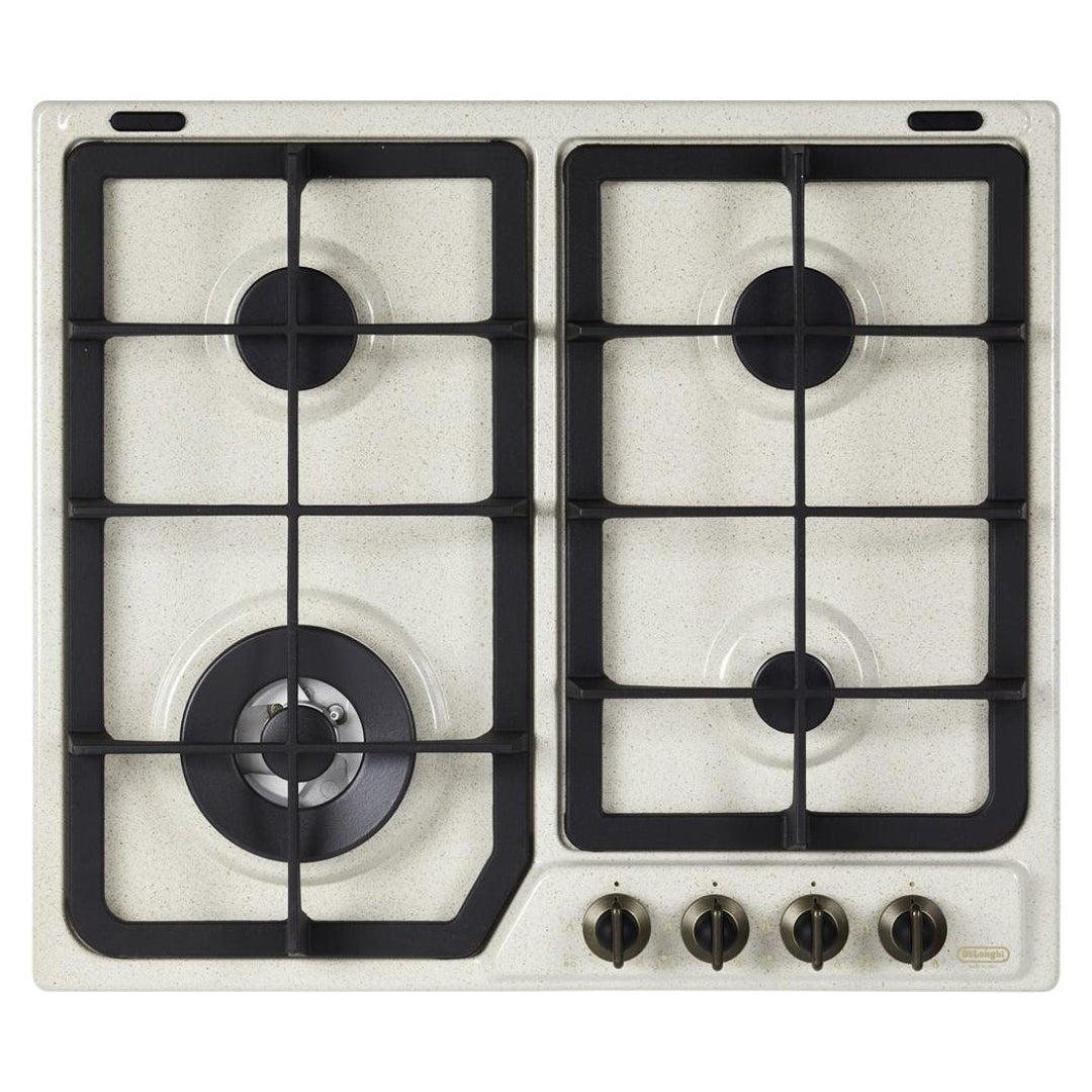 DE LONGHI COUNTRY AVF46PRO Piano Cottura Gas 4 Fuochi Avena cm 58 x 50