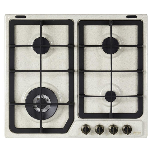DE LONGHI COUNTRY AVF46PRO Piano Cottura Gas 4 Fuochi Avena cm 58 x 50
