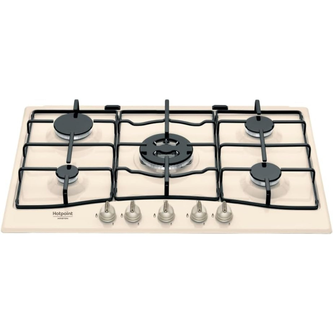 HOTPOINT PCN750TOWR /HA Piano Cottura a Gas 5 Fuochi Incasso AVORIO cm. 75 x 51