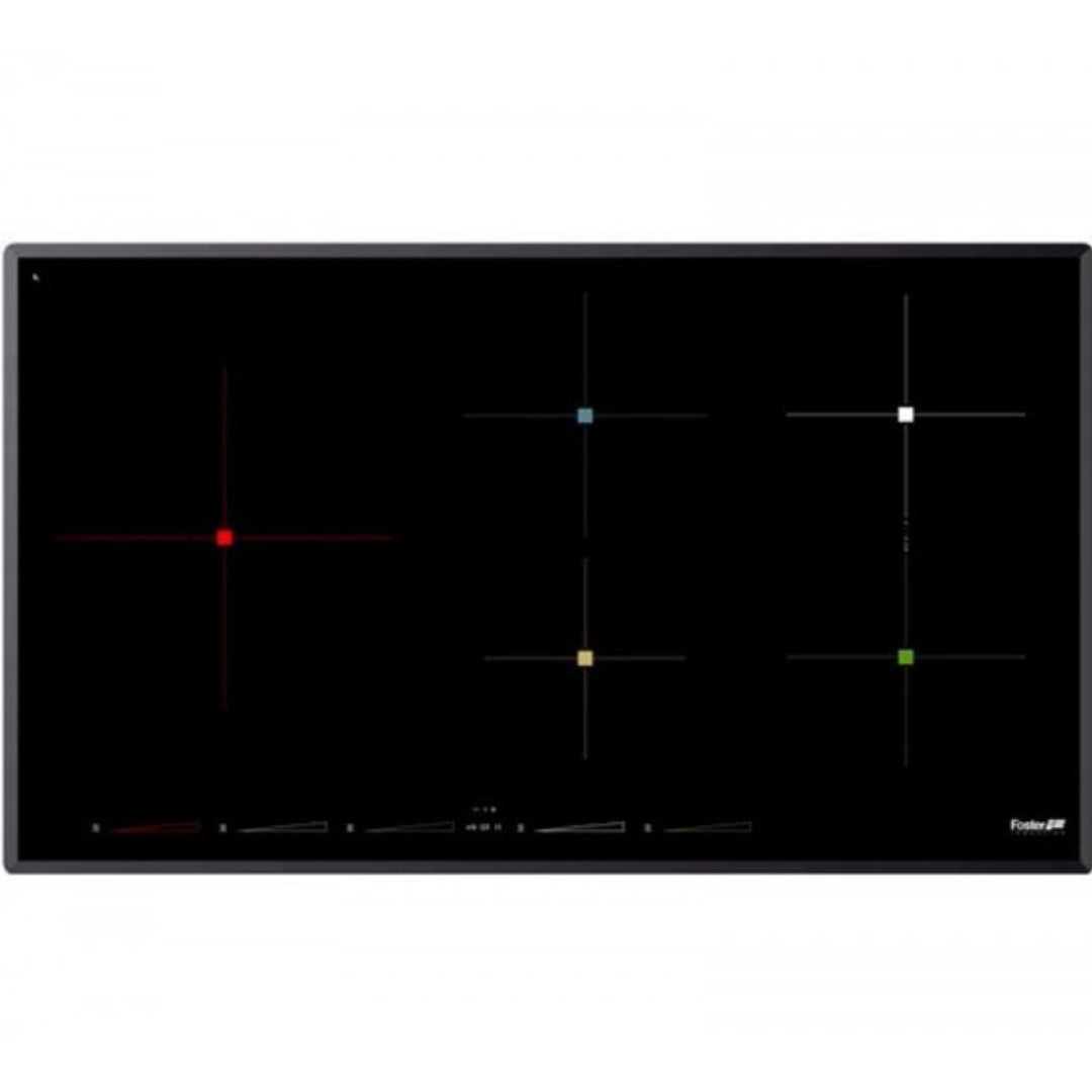 FOSTER 4000 7390245 Piano Cottura Induzione Vetroceramica Nero 5 Zone con Bridge 9 Livelli  cm. 90 x 52