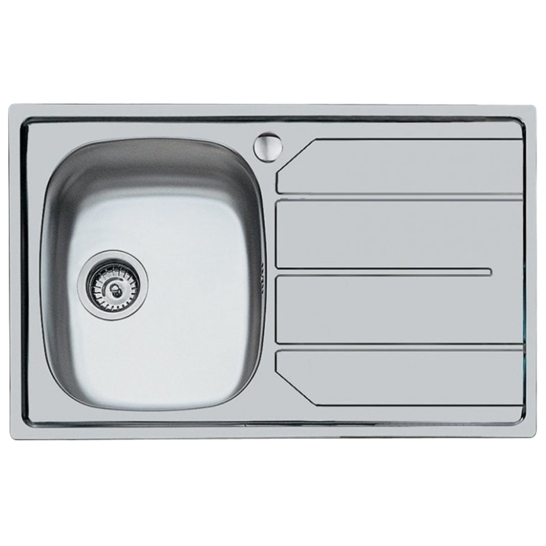 FOSTER S1000 1179562 Lavello Cucina 1 Vasca Gocciolatoio Destra Acciaio Inox cm. 79 x 50