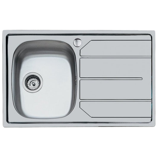 FOSTER S1000 1179562 Lavello Cucina 1 Vasca Gocciolatoio Destra Acciaio Inox cm. 79 x 50