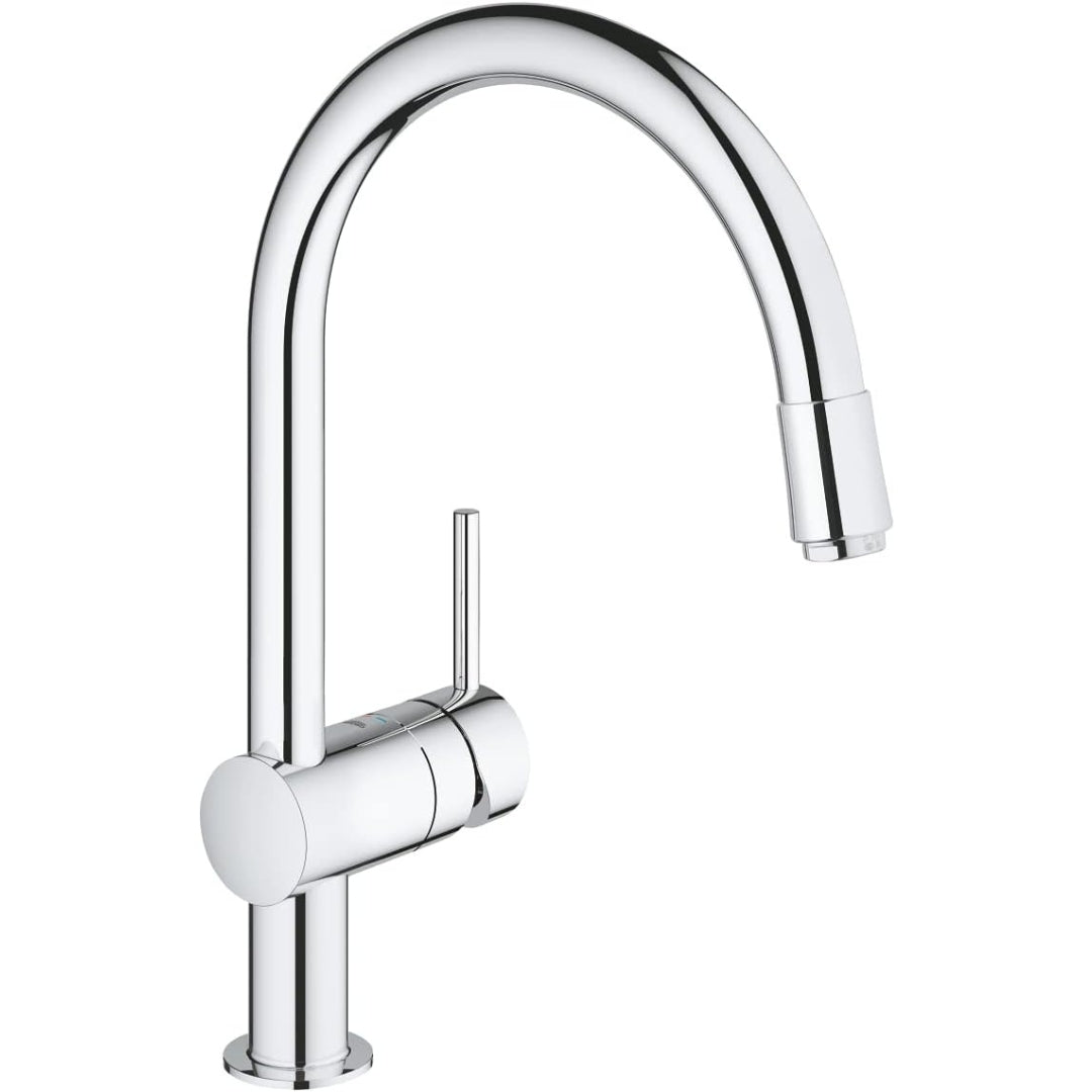 FOSTER-GROHE MINTA Rubinetto Miscelatore Cucina Cromato Canna Alta Girevole Docce