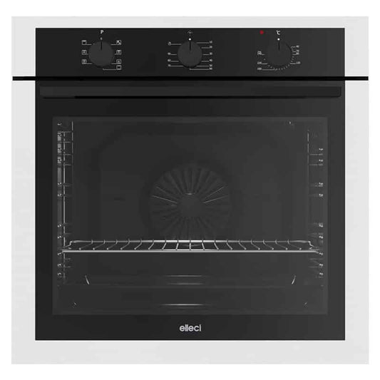 ELLECI PLANO FGSP60268NS Forno Elettrico Incasso Bianco 68 Classe A 73 Lt Multifunzione Ventilato con Grill cm. 60 x 60