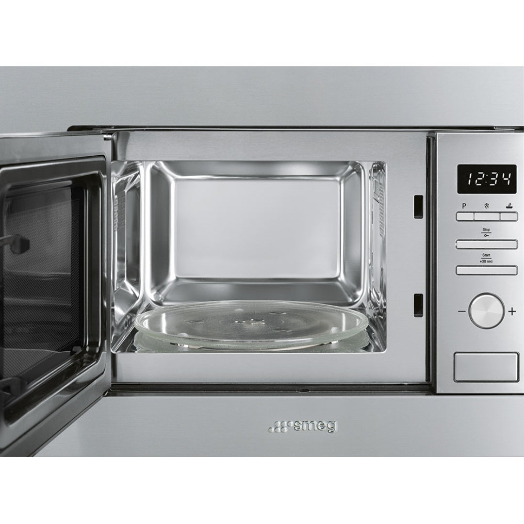 SMEG FMI020X Forno a Microonde Incasso con Grill Colore Inox 20 Lt. 800 W mm. 595 x 388 x 344