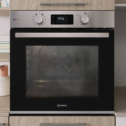 INDESIT IOK58HSB Forno da Incasso Multifunzione Elettrico Nero Classe A+ Cottura a Vapore Pulizia Steam&Clean