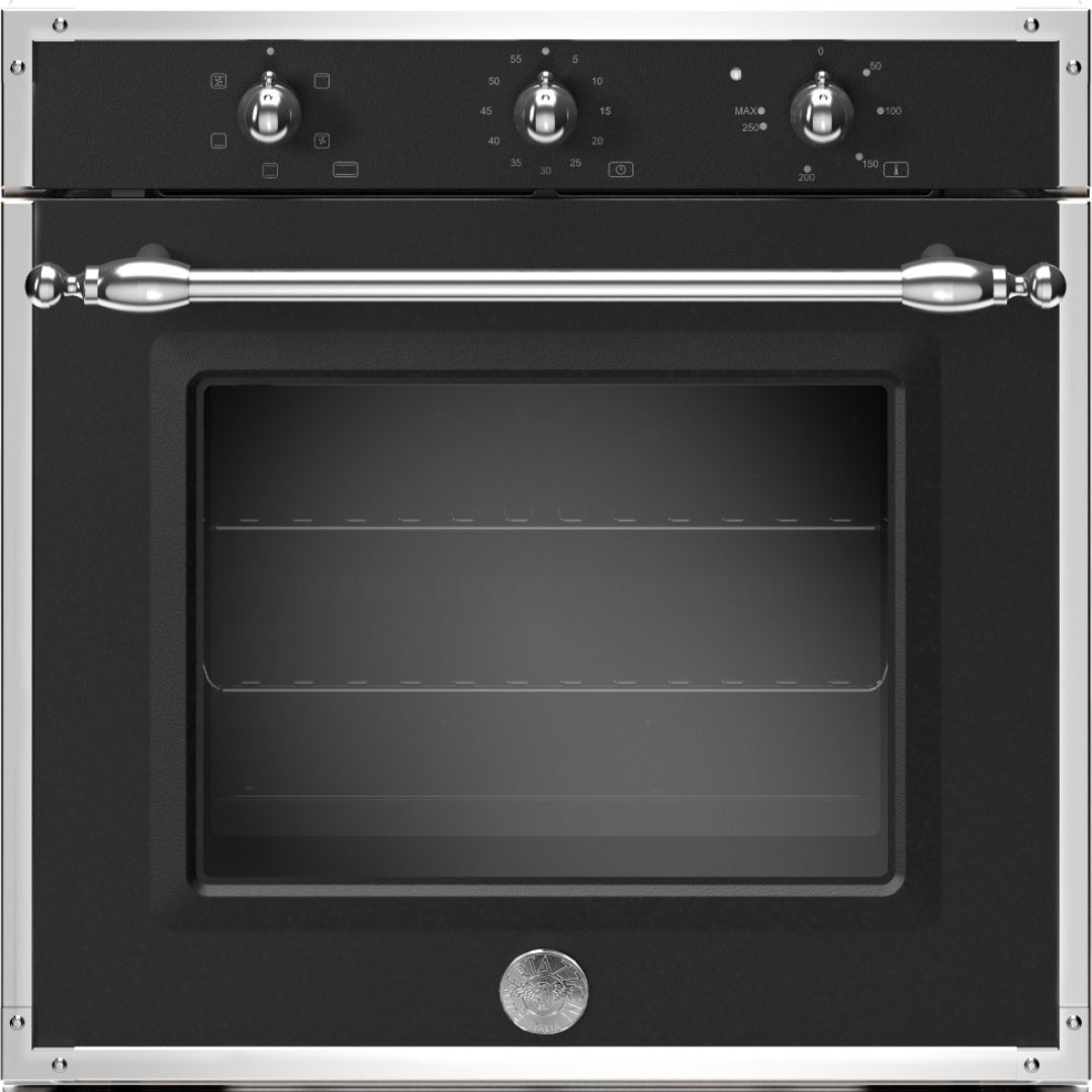 F.LLI BERTAZZONI HERITAGE F605HEREKNE Forno Elettrico Multifunzione 76 Lt. Nero Opaco cm. 60 x 60