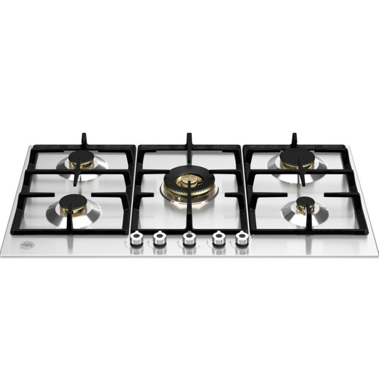F.LLI BERTAZZONI PROFESSIONAL P905CPROX Piano cottura a Gas 5 Fuochi con Tripla Corona Centrale cm. 90 x 52 Inox