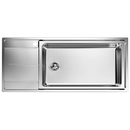 FOSTER EVO 3219051 Lavello 1 Vasca a Destra Gocciolatoio a Sinistra Incasso Sopratop Inox cm. 116 x 50