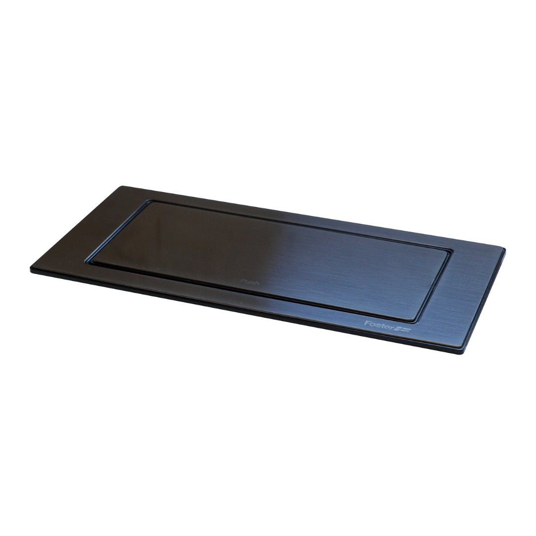FOSTER 8000116 Portaprese Slot Push Incasso Piani di lavoro Gun Metal Reverse
