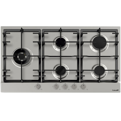 FOSTER POWER 7016032 Piano Cottura Gas 5 Fuochi Inox Spazzolato cm. 86 x 50