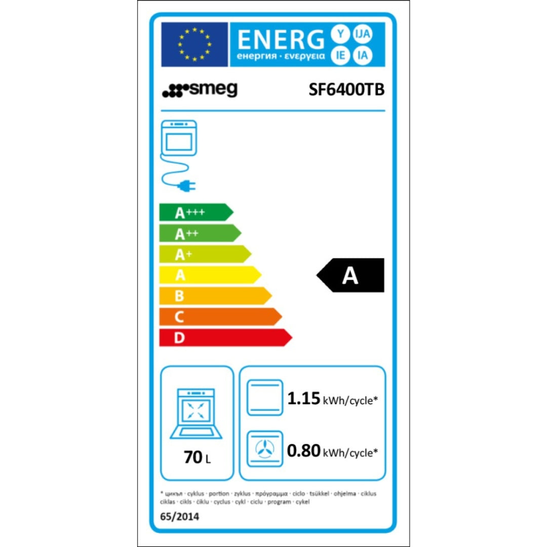 SMEG SELEZIONE SF6400TB Forno Elettrico Multifunzione 70 Lt. Classe A cm. 60 x 60