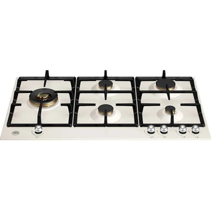 F.LLI BERTAZZONI P905LHERAX Piano Cottura 5 Fuochi Gas Tripla Corona Avorio cm. 89 x 52