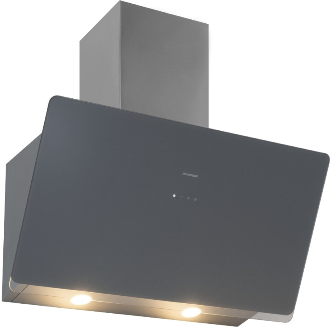 SILVERLINE SOHO DROP 3457.9.733.03 Cappa Parete 3 Velocità Nera Vetro e Acciaio cm. 89,6 x 39,5 x 113