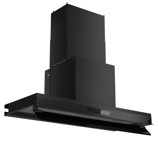 SILVERLINE 3129.9.733.28 Cappa Filtrante Incasso Classe A Nero 635 m³/h 64 dBA90 cm. 90