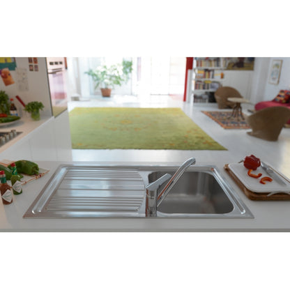FRANKE LOGICA LINE 101.0086.232 Lavello Inox Dekor 1 Vasca Sinistra Gocciolatoio cm. 79 x 50