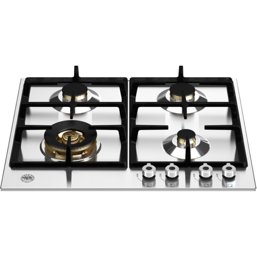 BERTAZZONI PROFESSIONAL P604LPROX Piano Cottura 4 Fuochi Gas Inox Tripla Corona cm. 60 x 52