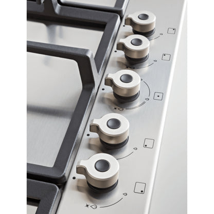 F.LLI BERTAZZONI PROFESSIONAL P755CPROX Piano Cottura 5 Fuochi Gas Inox cm. 75 x 52