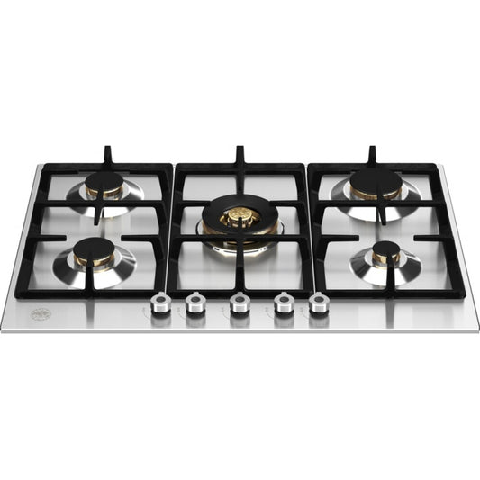 F.LLI BERTAZZONI PROFESSIONAL P755CPROX Piano Cottura 5 Fuochi Gas Inox cm. 75 x 52