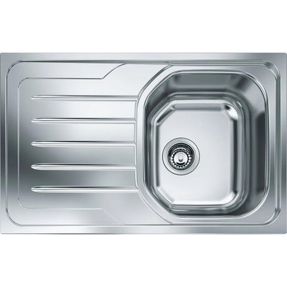 FRANKE ONDA LINE 101.0180.189 Lavello Incasso 1 Vasca Gocciolatoio Sinistra cm. 79 × 50