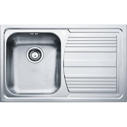 FRANKE LOGICA LINE 101.0086.232 Lavello Inox Dekor 1 Vasca Sinistra Gocciolatoio cm. 79 x 50