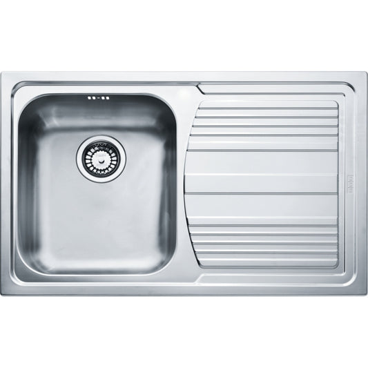 FRANKE LOGICA LINE 101.0086.232 Lavello Inox Dekor 1 Vasca Sinistra Gocciolatoio cm. 79 x 50