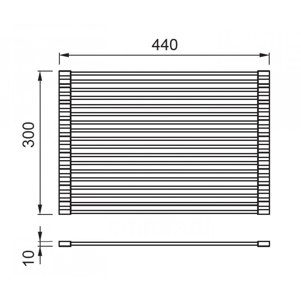ELLECI ARS013BK Element Rollmat Scolapiatti Pieghevole in Silico 30 x 44 cm