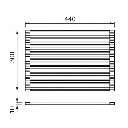 ELLECI ARS013BK Element Rollmat Scolapiatti Pieghevole in Silico 30 x 44 cm
