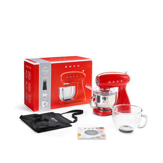 SMEG SMF43RDIT Impastatrice Planetaria Full Color Rosso 800W 10 Velocità 4.8 Lt.