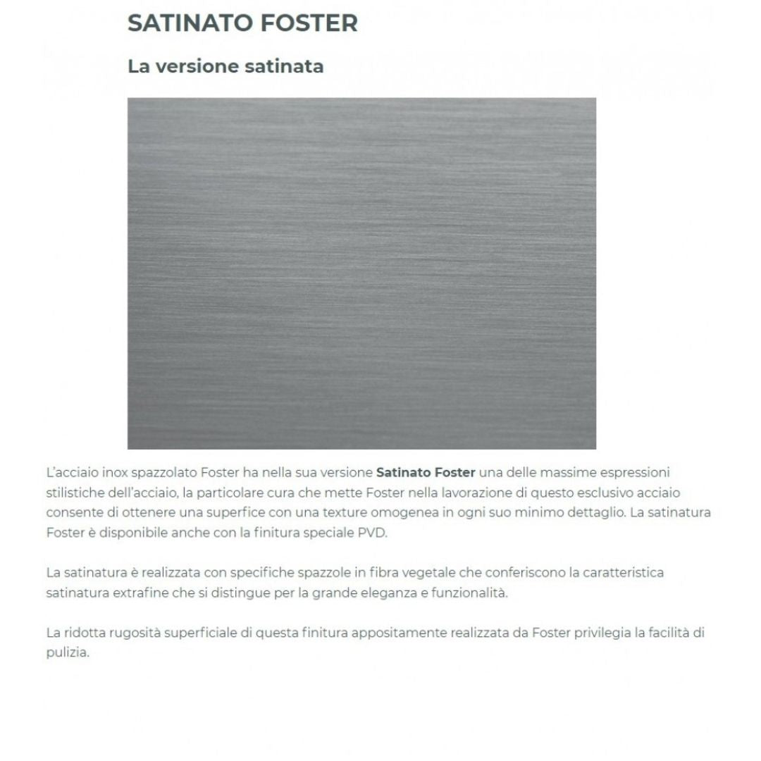 FOSTER FL 7201032 Piano Cottura Gas Incasso 5 Fuochi Acciaio Inox Satinato Griglie in Ghisa Dual 5 Kw cm. 86 x 50