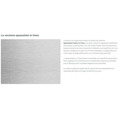 FOSTER POWER 7017032 Piano Cottura 5 Fuochi Gas Inox Griglie Ghisa cm. 86 x 50